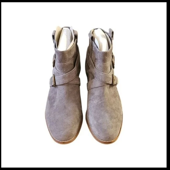 Cole Haan | Size 8B (Medium) | Stormcloud Suede Buckle Ankle Booties | NIB - Picture 2 of 16